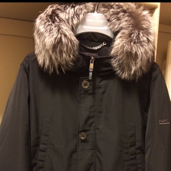 Michael Kors Mens Winter Parka with Fox Fur - Picture 4 of 8